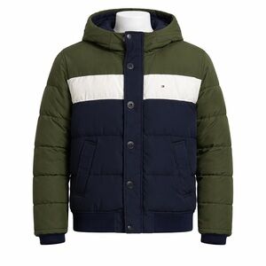 Size XL Tommy Hilfiger Men’s Arctic Cloth Quilted Snorkel Bomber Jacket Parka